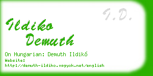 ildiko demuth business card